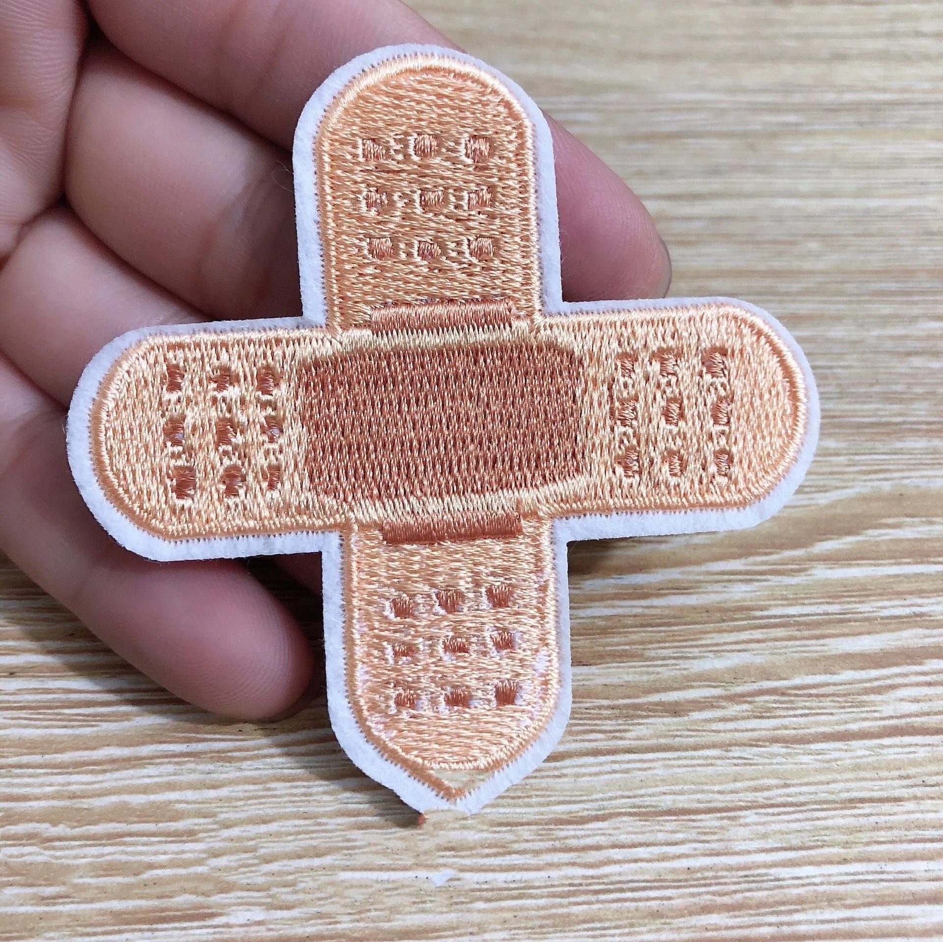 Ten computer embroidered cloth patch badges for DIY clothing decoration and customisation