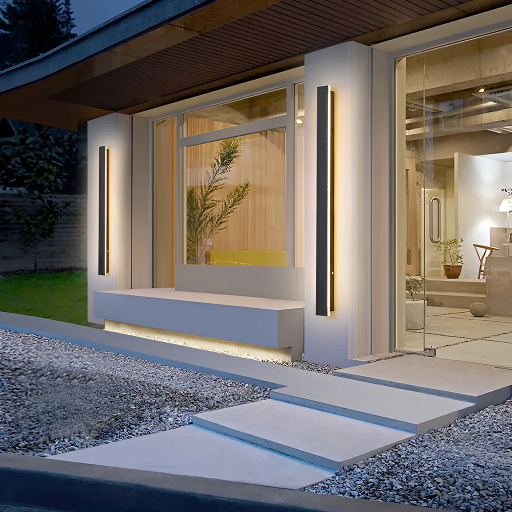 Outdoor waterproof LED straight wall lamp with wrought iron shell 150cm long