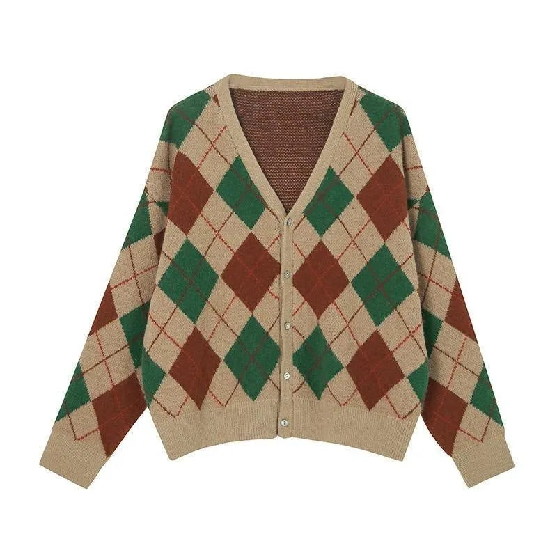 Japanese Korean style casual cardigan in acrylic knit fabric showing macaron colour options