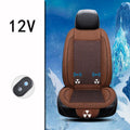 Square black car ventilation seat cushion with massage function measuring 60cm x 60cm