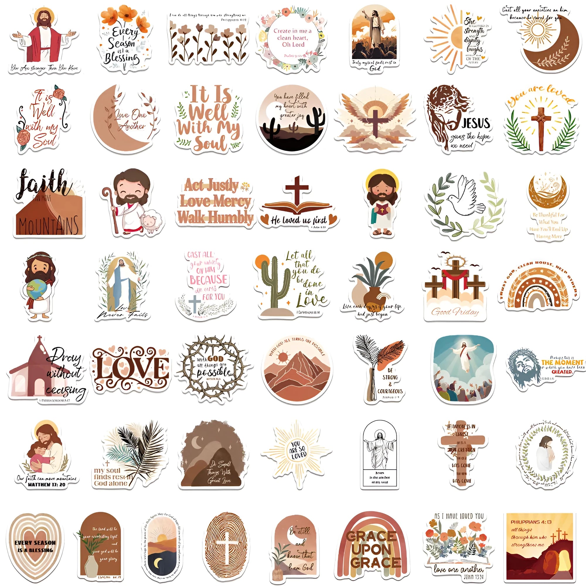 Pack of 50 random design graffiti stickers for walls, laptops, and water bottles