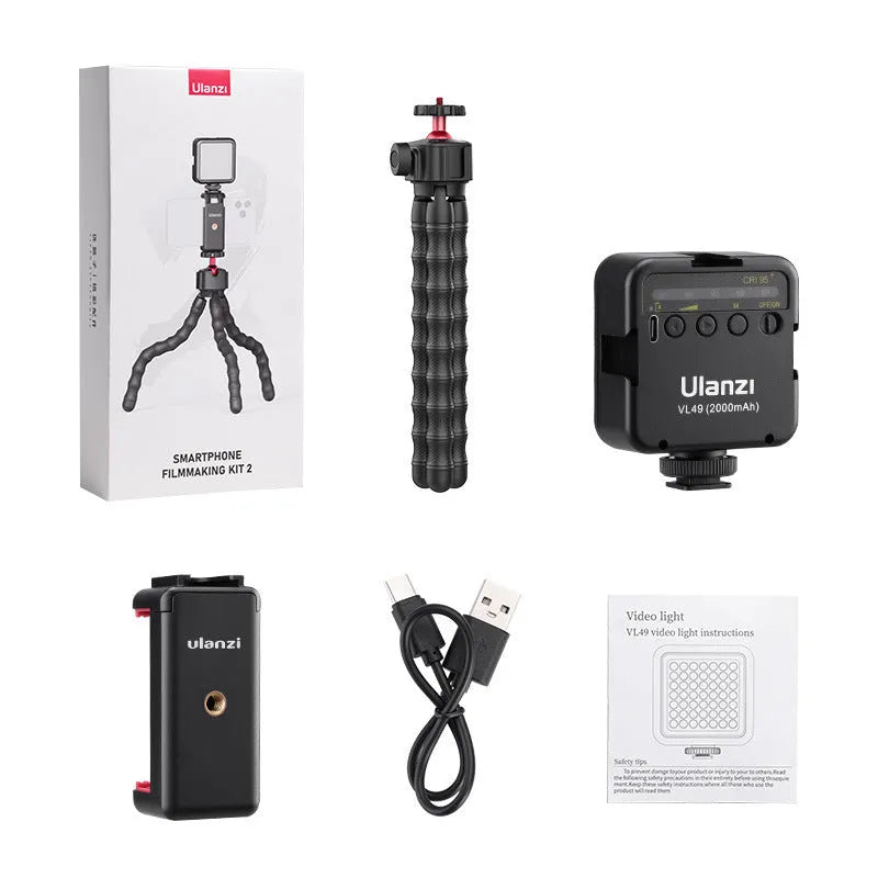 Multifunctional photography vlogging tripod suite with 2985 colour options for mobile phones and cameras