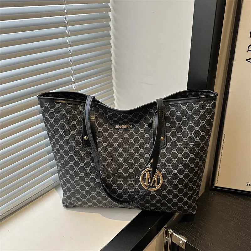 Western style PU leather shoulder bag in black, grey, white, or brown with contrast stitching.