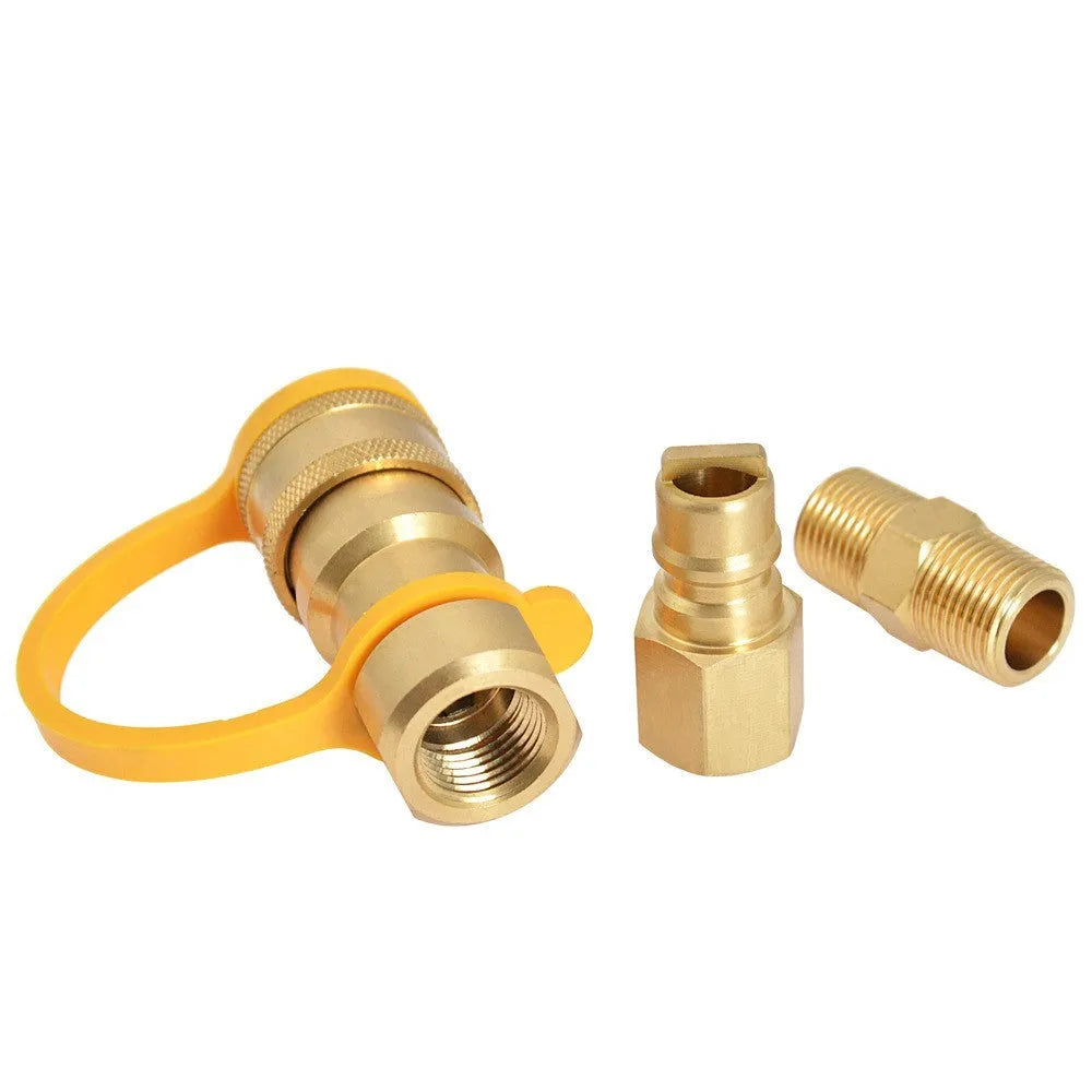 Brass gas propane conversion charging connector with 3/8 American standard thread for tank refilling