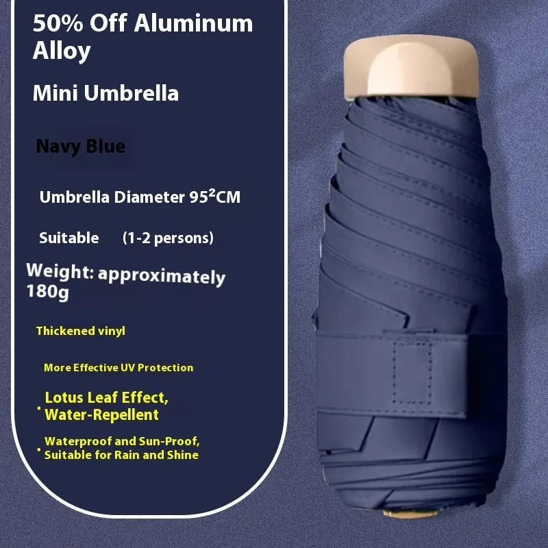 Five-fold manual umbrella in gradient colour with vinyl-laminated fabric and alloy bones
