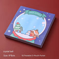 A5 Christmas sticky notes featuring eight designs including bear, elf, gift, and Santa Claus
