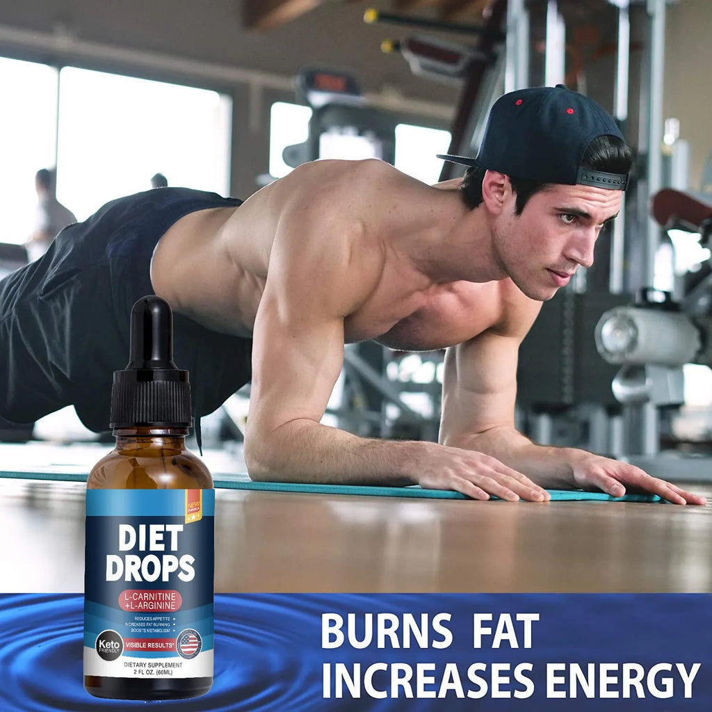 60ml ketone drops supplement bottle with dropper for weight management