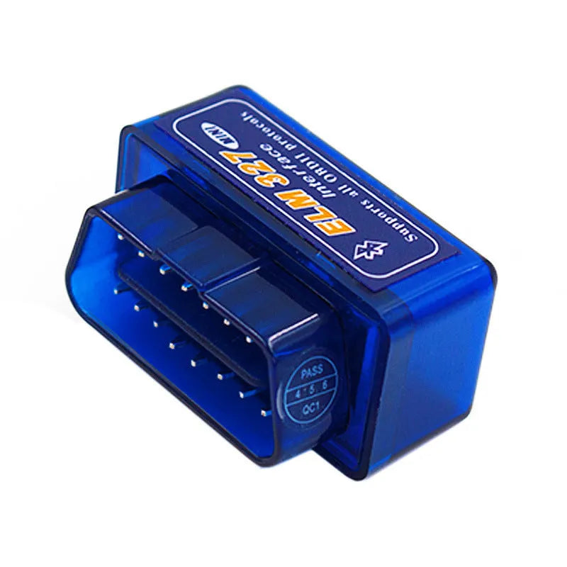 ELM327 OBD2 Bluetooth auto fault detector scanner with compact 45mm design for car diagnostics