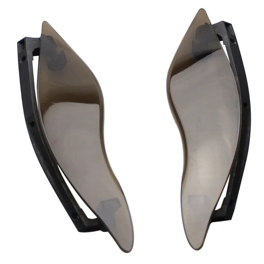 Harley Davidson trike windshield side wing kit in smoked or black ABS plastic