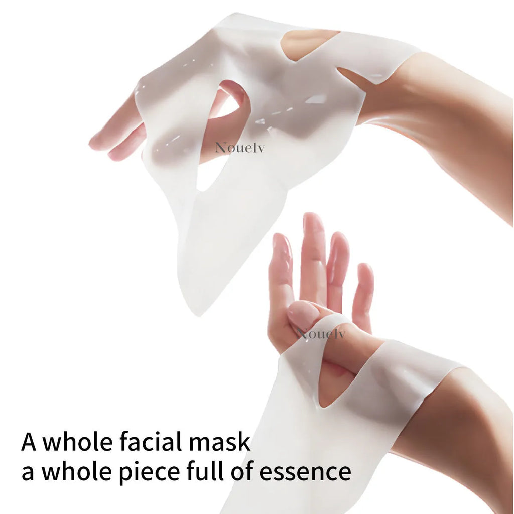 Box containing four collagen layered patch masks for moisturising skincare treatment