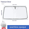 Car double ring front sun shield with NC fabric and titanium silver glue coating