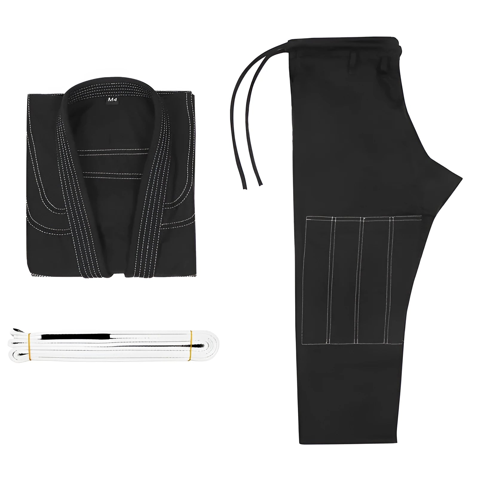 Brazilian Jiu-jitsu thin cotton blend training set top and trousers on mannequin.
