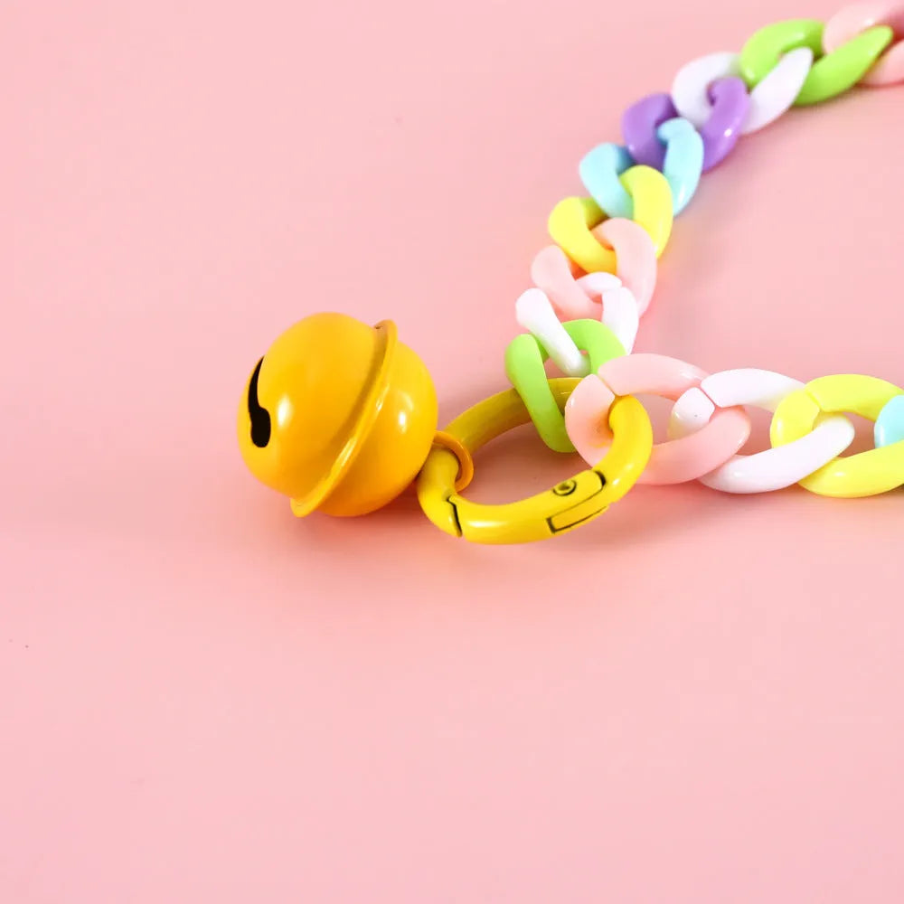 Plastic pet collar in macaron candy colours with adjustable S and M sizes for cats dogs rabbits
