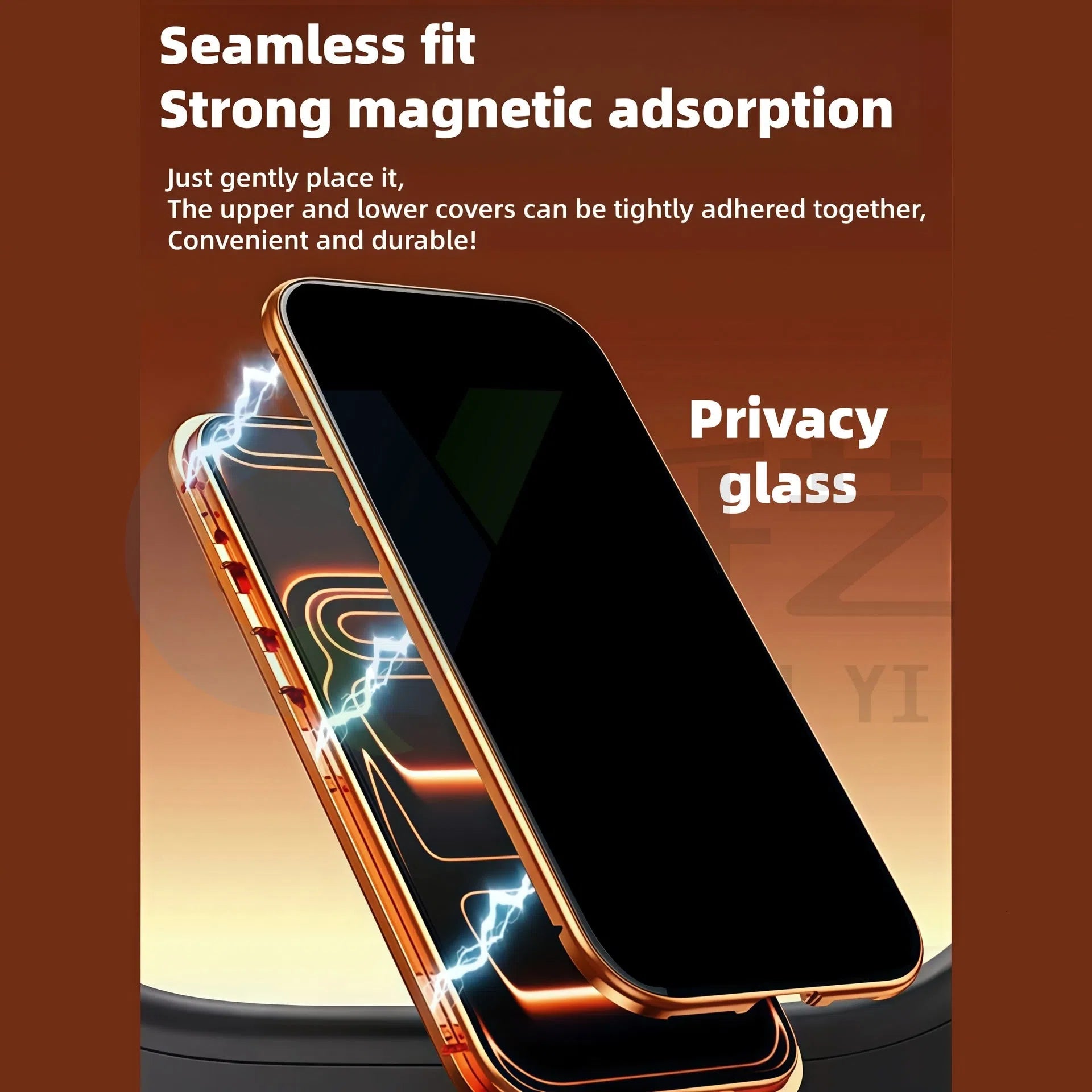 Magneto phone case with double-sided glass and aluminium frame for iPhone 17, available in multiple colours, front view