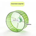 A plastic bird running wheel toy for parrot cage exercise, shown in a transparent colour.