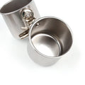 Stainless steel birdcage outdoor feeder in natural metal colour