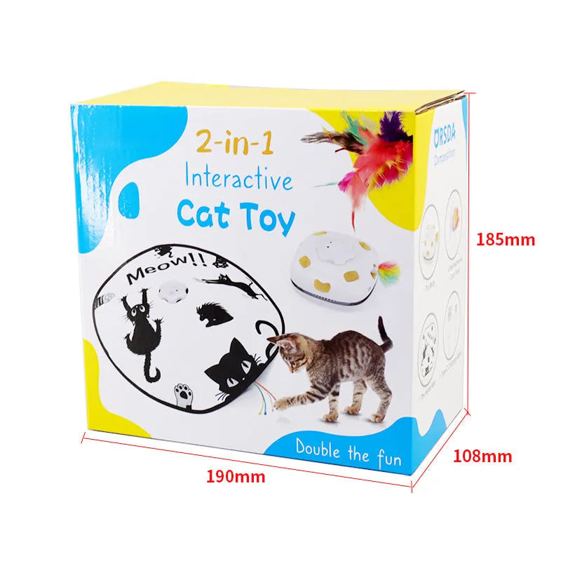 Colourful plastic cat self-stimulation toy measuring 19.8x11.5x19.5cm