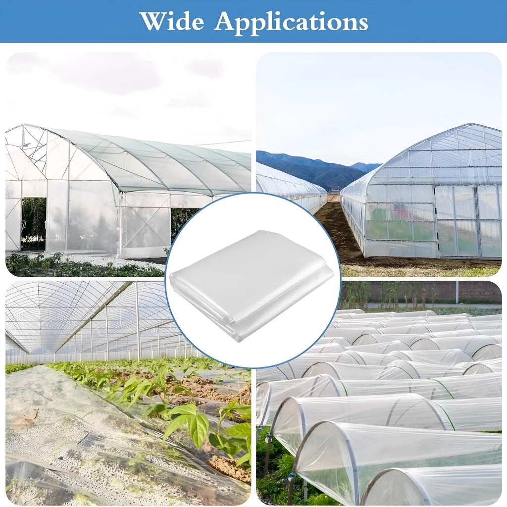 Plastic greenhouse film sheet for vegetable shed insulation, 4 metres by 8 metres