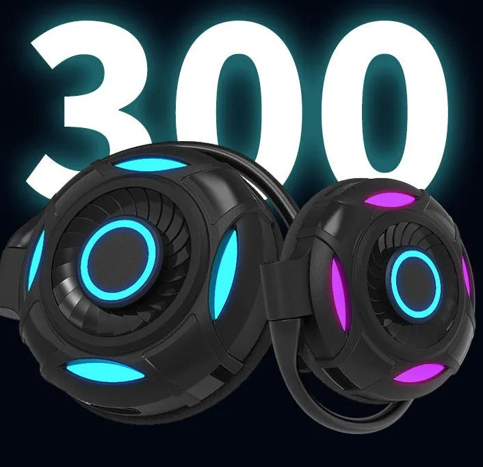 Black and white wireless Bluetooth earphones with hanging ear design and USB charging