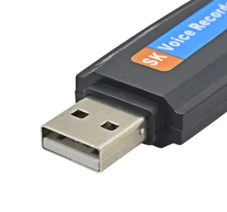 SK-001 creative card design USB flash drive in black or white with voice function