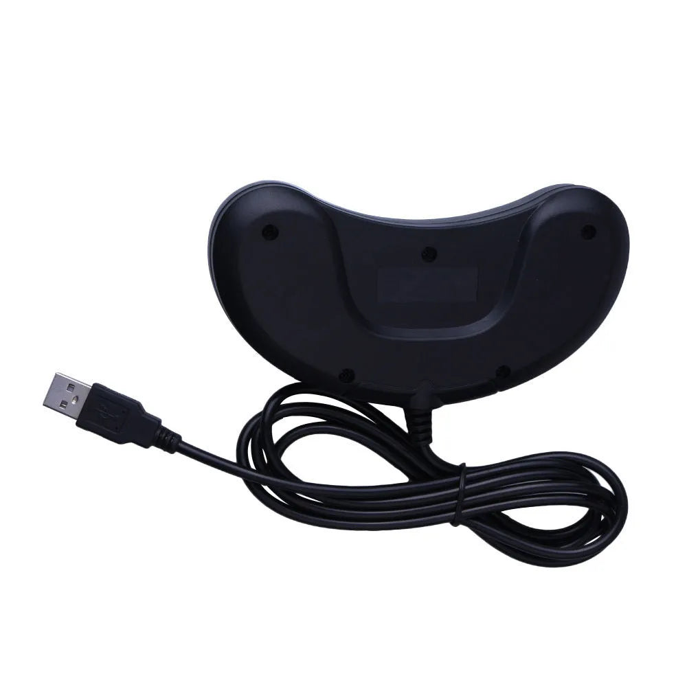 Black Sega USB game controller for PC with 1.8m cable and neutral design