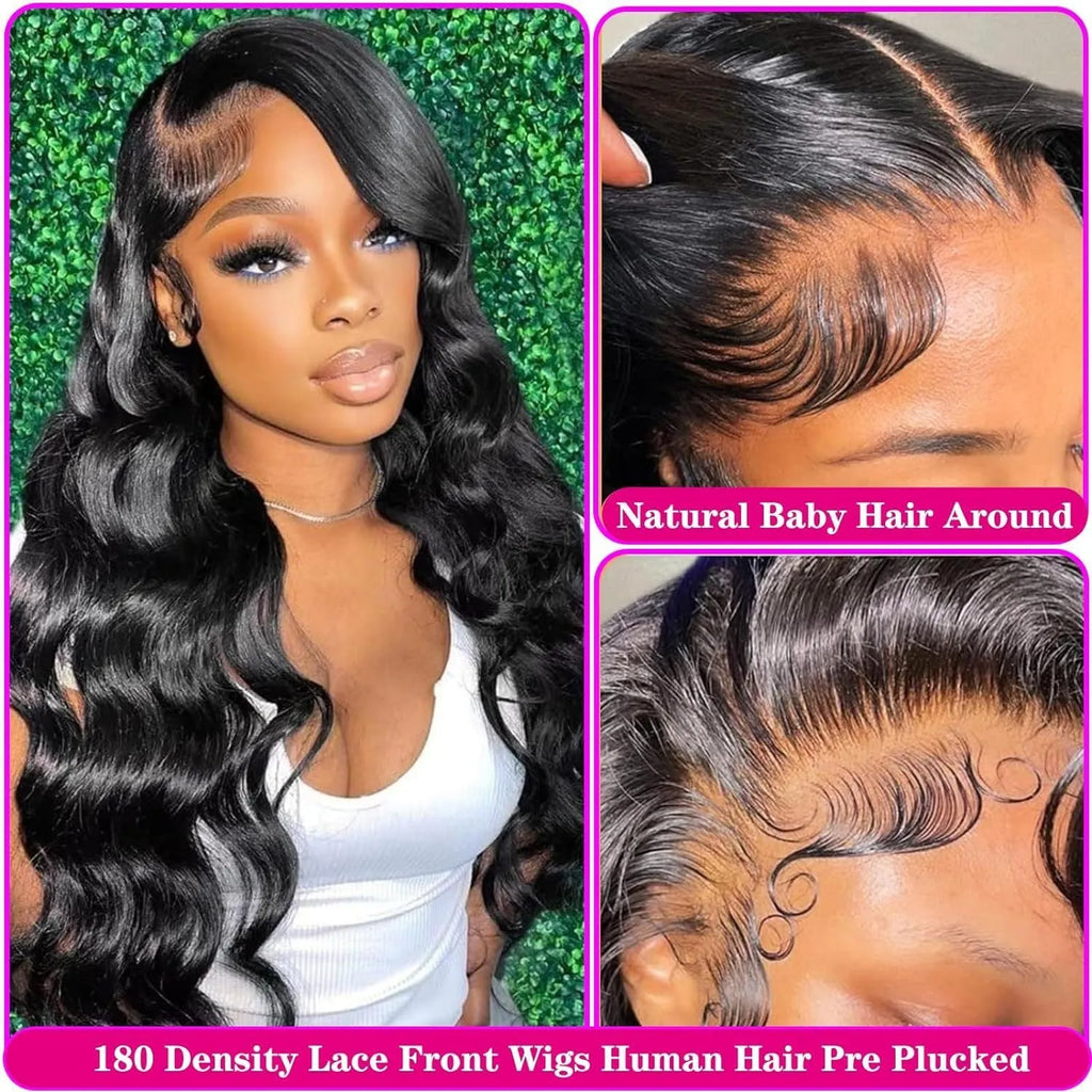 Black medium large wave full-head wig with 22-inch curly hair and natural styling