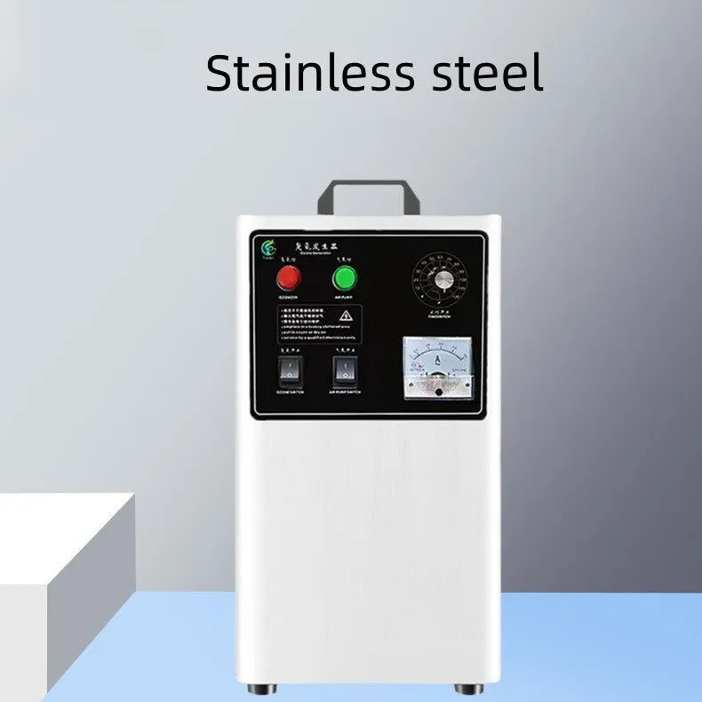 Fruit and vegetable ozone generator machine with 20g/h output, air-cooled system, stainless steel or white housing