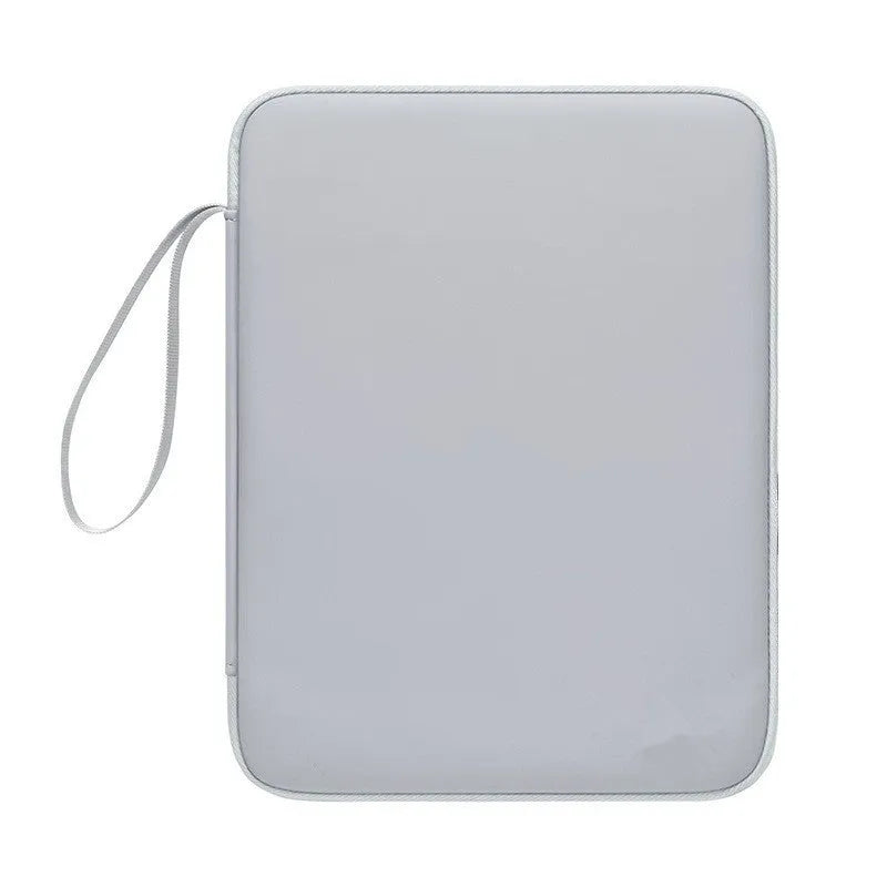 Imitation leather tablet protective case with fabric lining in black, light grey, pink and sky blue colours