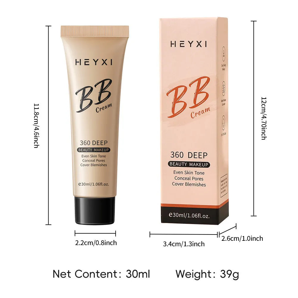 Waterproof sweat-proof BB cream foundation in four colour shades 01 02 03 04 for all skin types