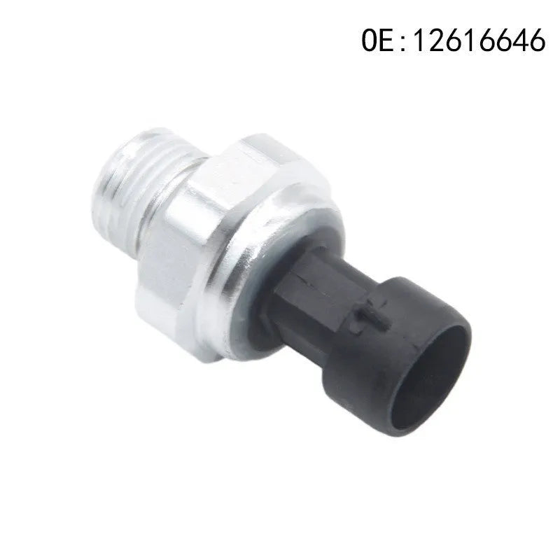 Silver metal automotive fuel pressure sensor with model numbers 12616646 12677836 D1846A