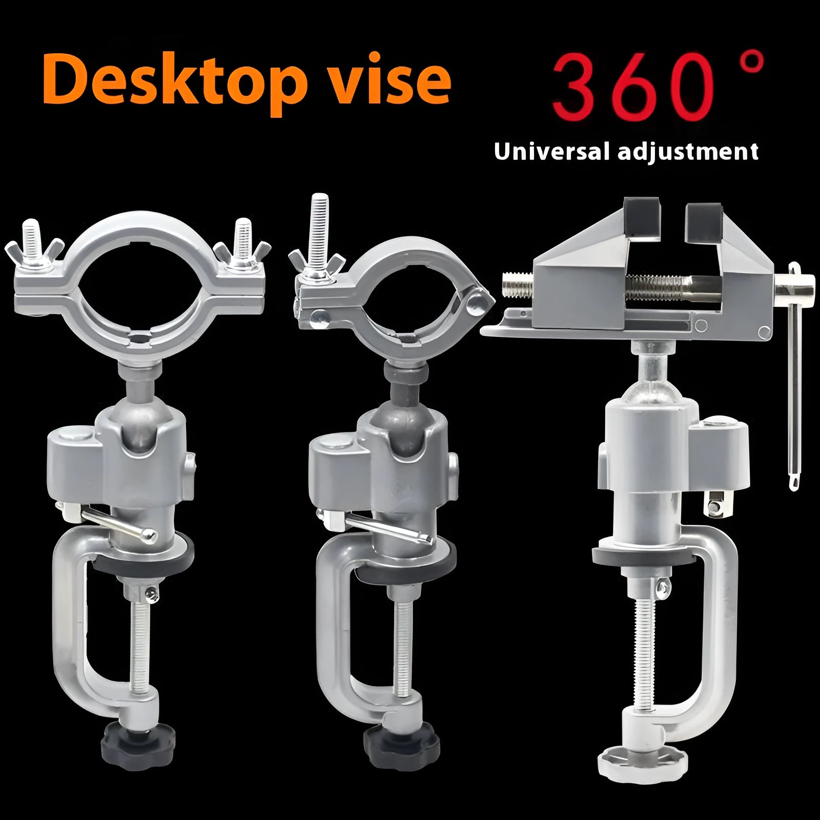 360-degree rotating bracket clamp bench vise with tungsten steel construction