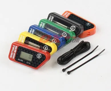 YSDS black waterproof LCD maintenance timer for ATV motorcycle motorboat lawn mower generator