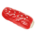 Primary colour plastic dog chew toy with molar rod shape for dental gnawing