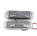 Car anti fog LED day trip auxiliary light set, white, 12V 6W, 16LED per light, with iron brackets and screws