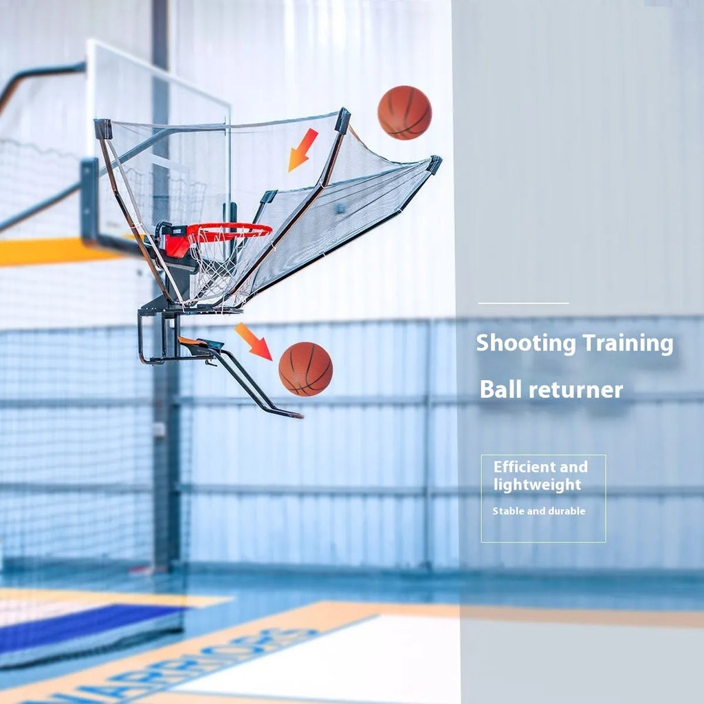 Automatic basketball return training device with cowhide leather target and iron frame