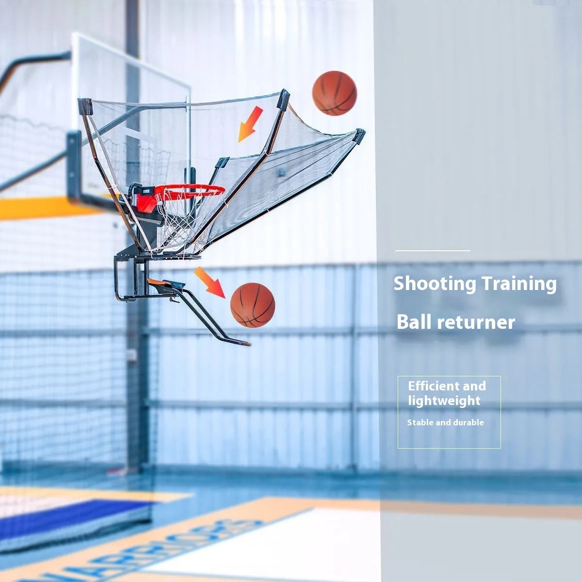 Automatic basketball return training device with cowhide leather target and iron frame
