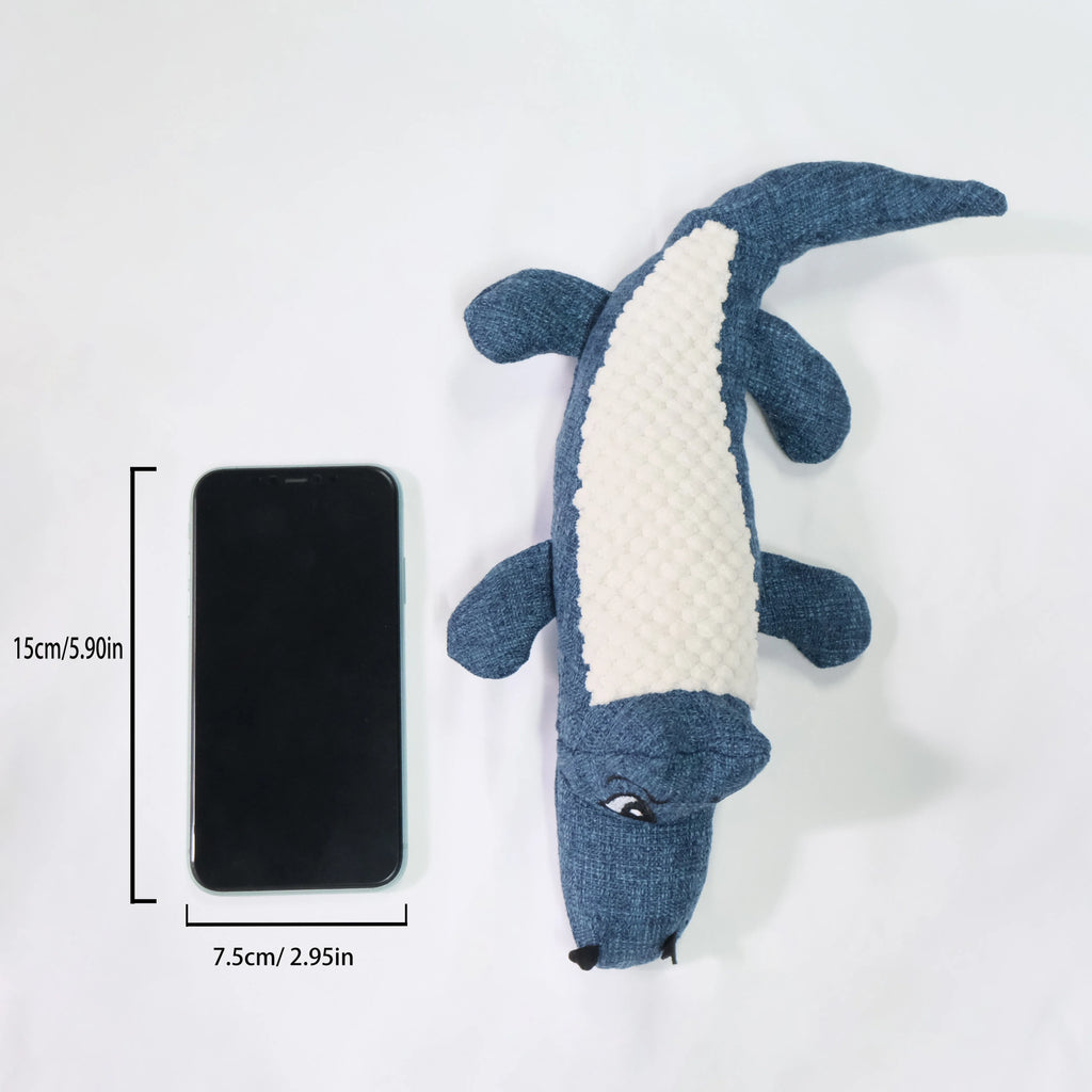Corn fibre pet plush toy with biting sound feature for cats and dogs in blue, green, or red colours
