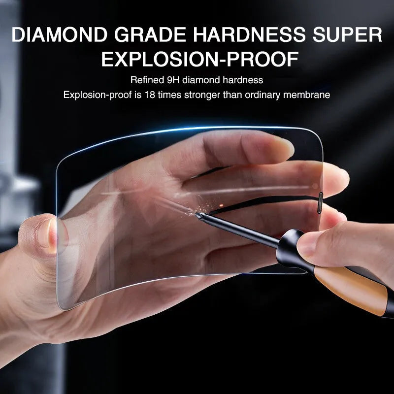 Tempered glass screen protector for iPhone with anti-peeping privacy technology and full coverage