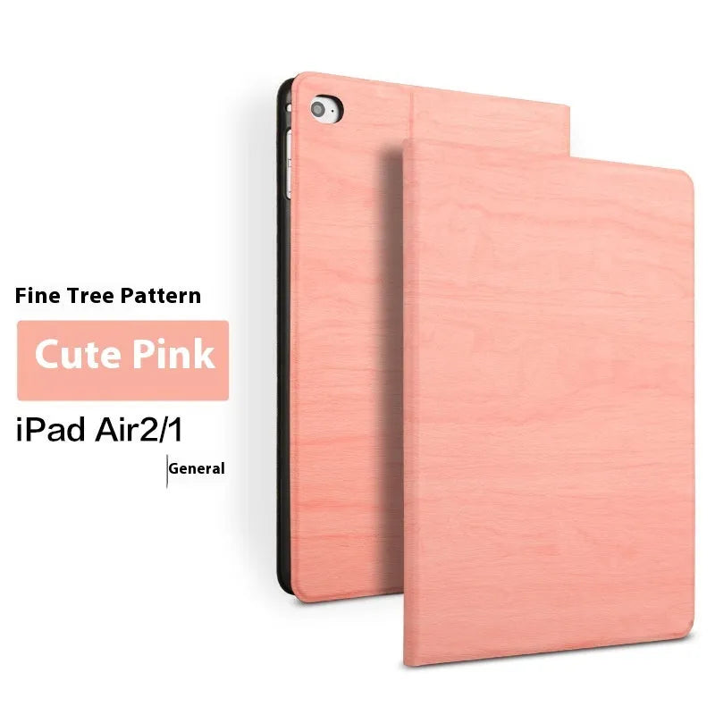 Sapphire blue imitation leather iPad protective cover with integrated sleep bracket stand.