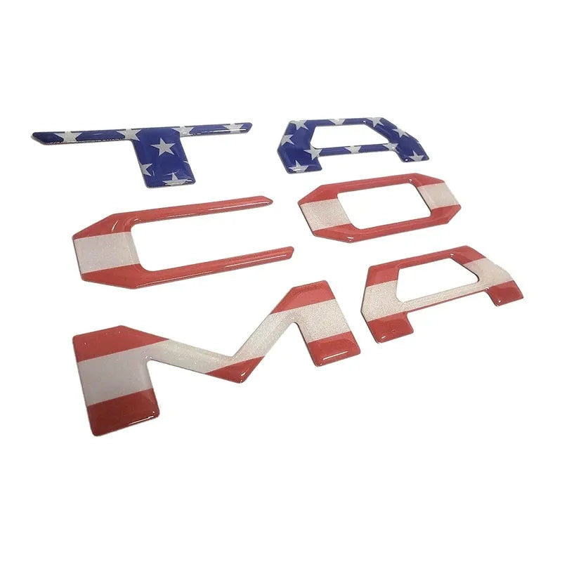 Takuma acrylic 3D tail box car sticker with national flag pattern in red