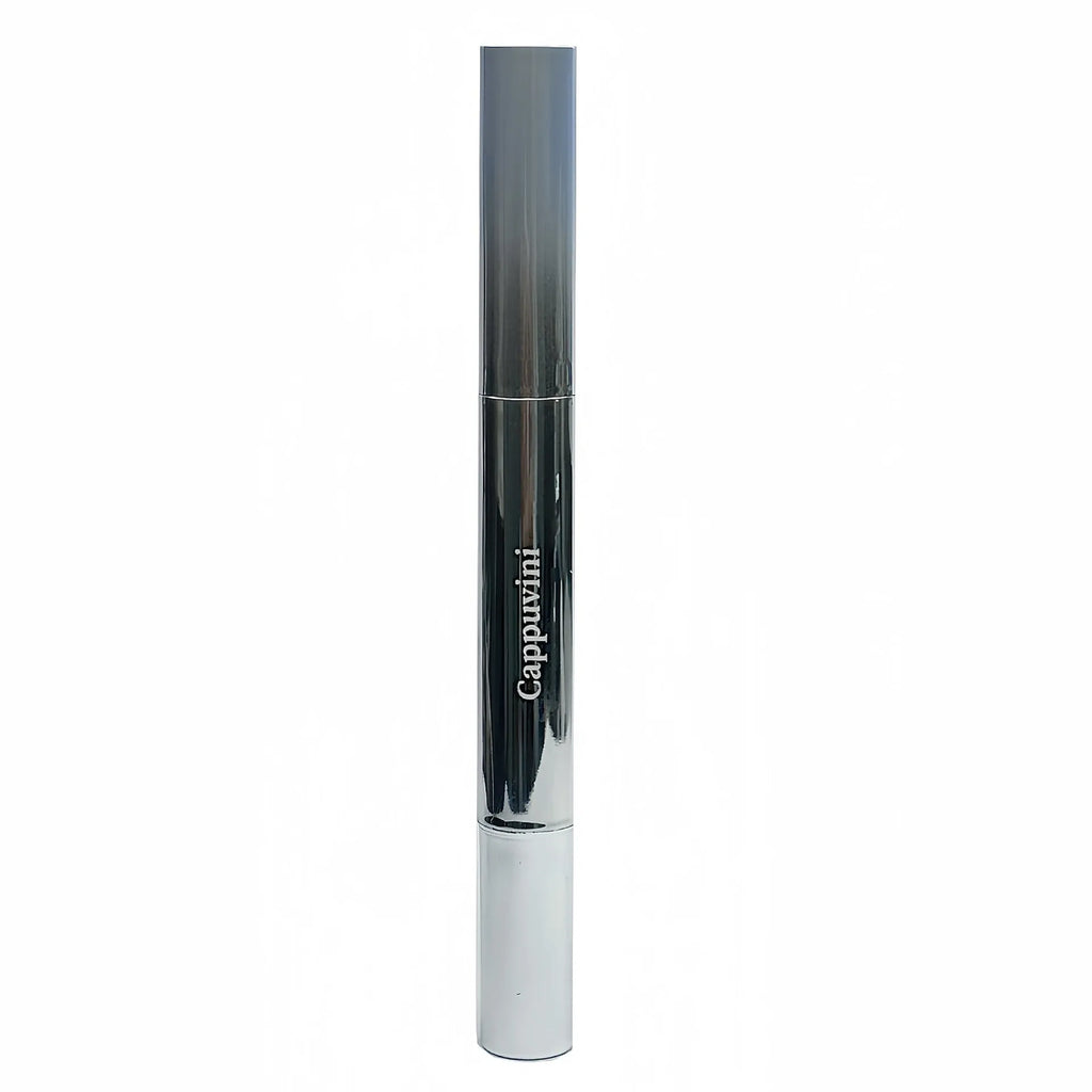 Mirror Water Light Lip Gloss Lipstick in six ice colours shown in a case measuring 12.9cm.