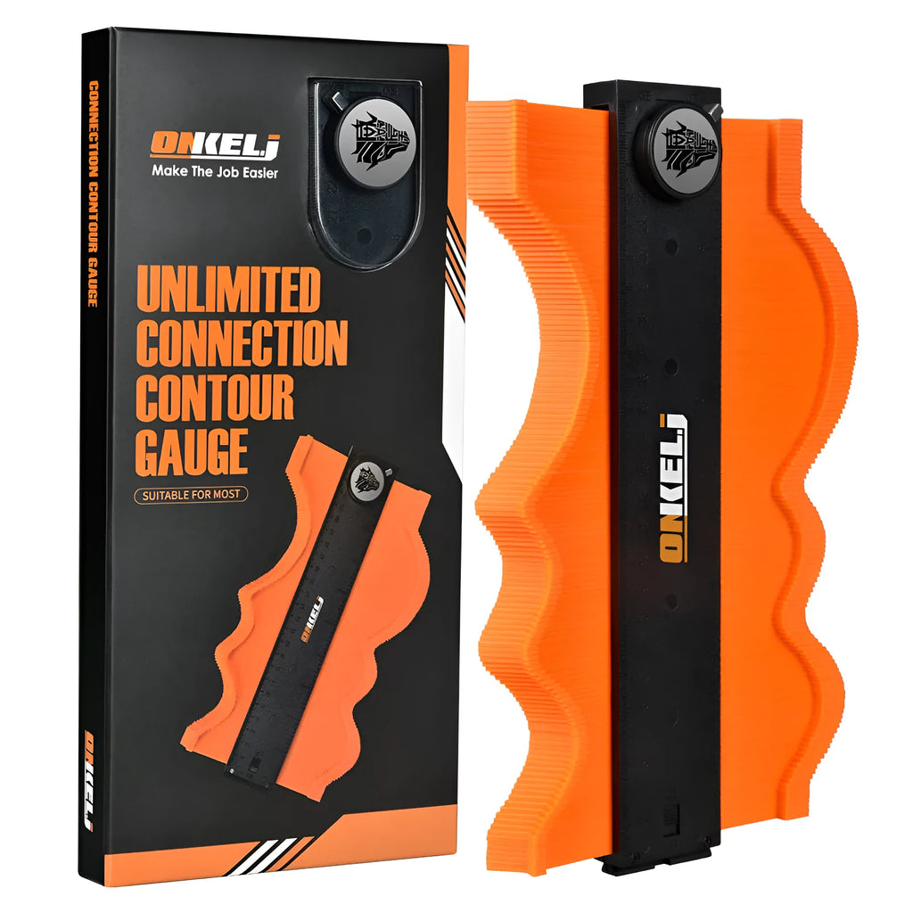 10-inch contour gauge with lock belt mechanism for infinite splicing profile measurement