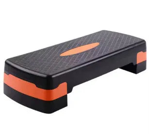 Grey ABS plastic fitness step platform for aerobics and home workouts