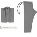 Brazilian Jiu-jitsu thin cotton blend training set top and trousers on mannequin.