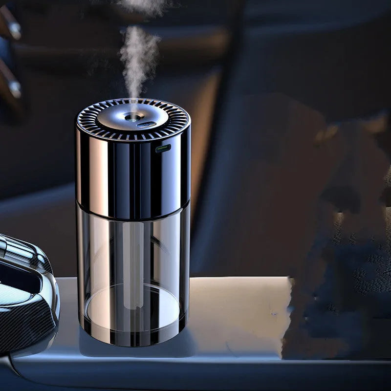 Glass perfume seat humidifier with USB plug, 12.7cm height, available in multiple fragrance colours