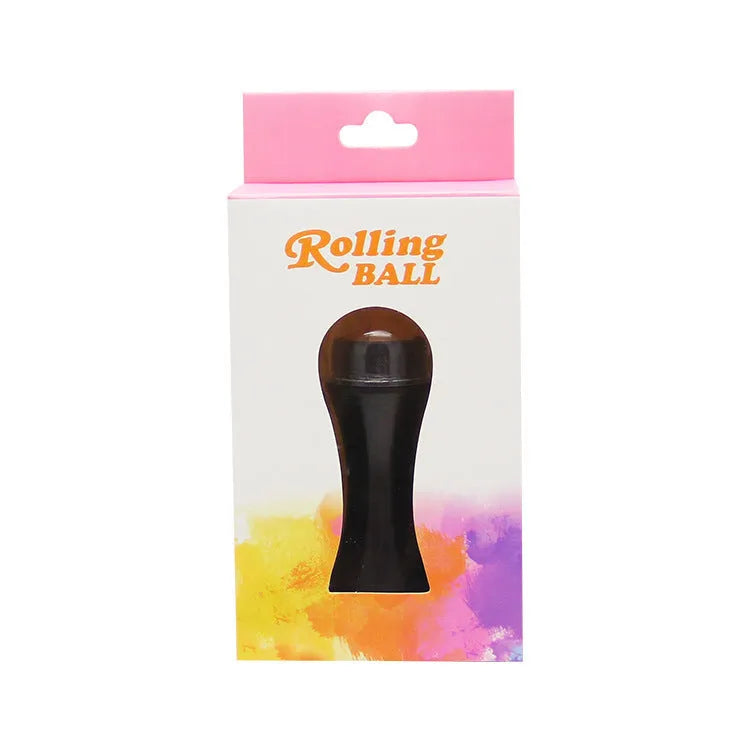 Portable mini volcanic stone roller for oily skin control in black, green, pink, or white