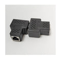 RJ45 three-way network cable splitter adapter in five colour choices.