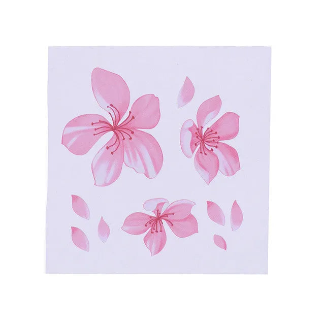 Cherry blossom flower pattern car sticker on vehicle, showing small and large size options.