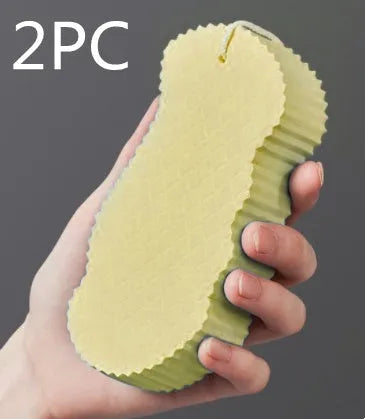 3D fish scale pattern bath sponge in white colour for body exfoliation