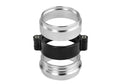Aluminium fixed movement exhaust clamp for car turbine downspouts in black, blue, or red.